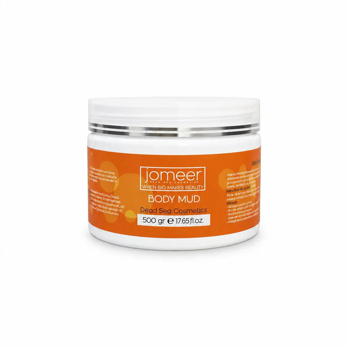 Jar of Jomeer Body Mud on a white background