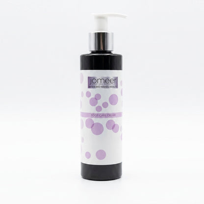 Jomeer dead sea foot care cream bottle with pump on a white background