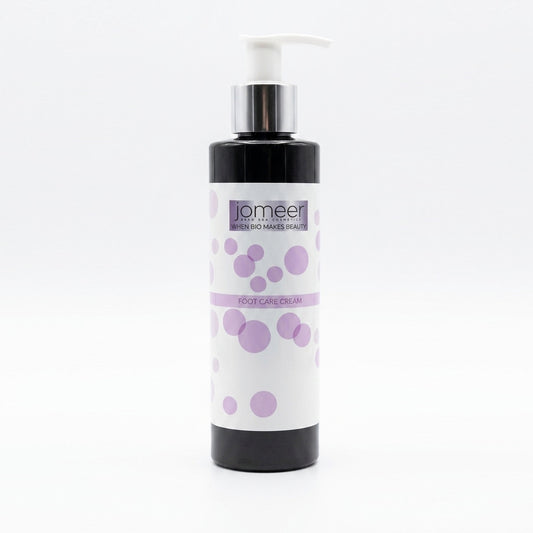Jomeer dead sea foot care cream bottle with pump on a white background