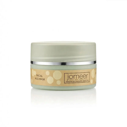 Jomeer facial mud mask jar on a white background
