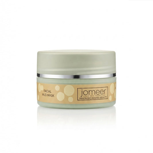 Jomeer facial mud mask jar on a white background