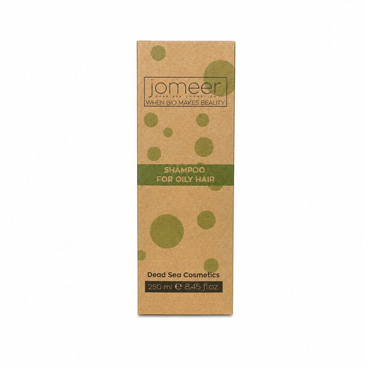 Jomeer shampoo for oily hair packaging on a white background
