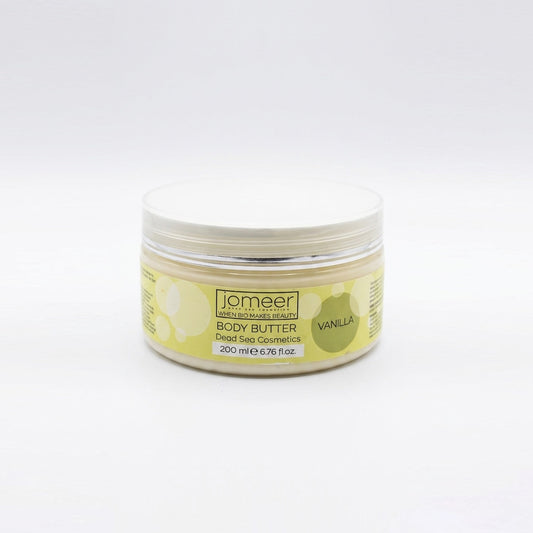 Jar of Lomeer Vanilla Body Butter on a white background